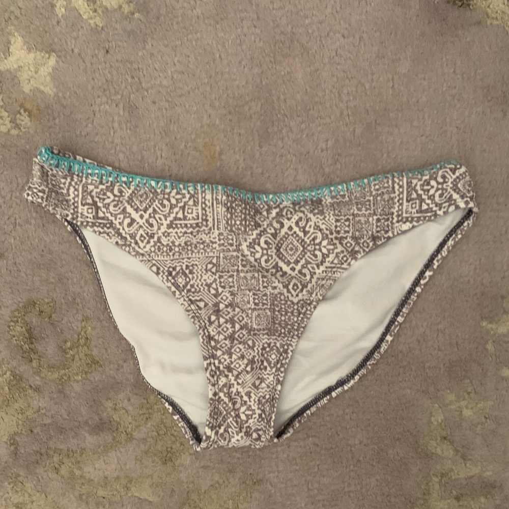 Grey, White, and Blue Bikini Bottoms